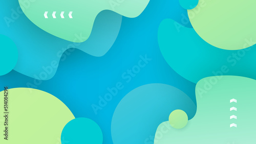 Abstract green technology background. Vector abstract graphic design banner pattern presentation background web template.