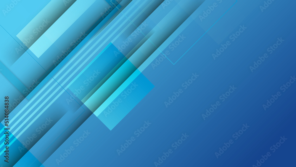 Fototapeta premium Abstract blue background. Vector abstract graphic design banner pattern presentation background web template.