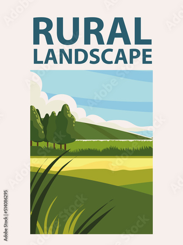 rural landscape poster