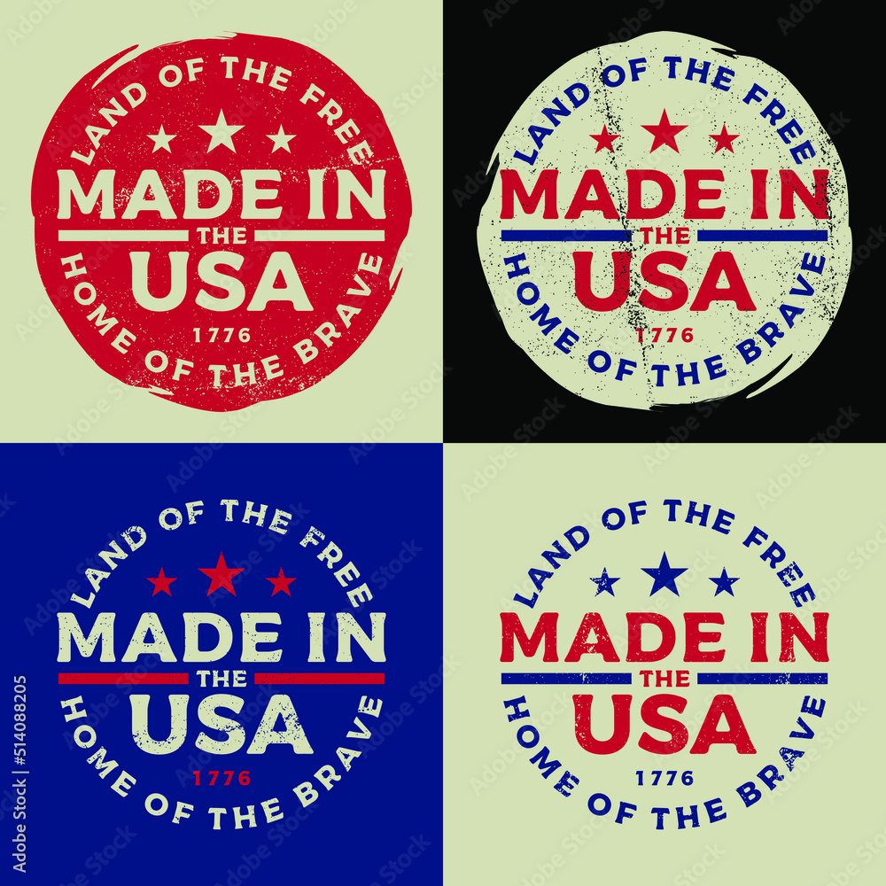 United States Logo Design Vector Illustration Vintage