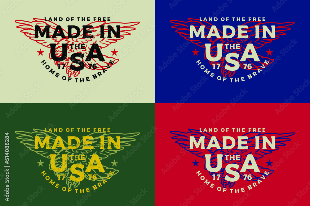 United States Eagle Logo Design Vector Illustration