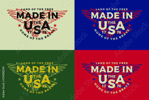United States Eagle Logo Design Vector Illustration