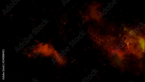 Canvas Print Fire Alpha Particles Background