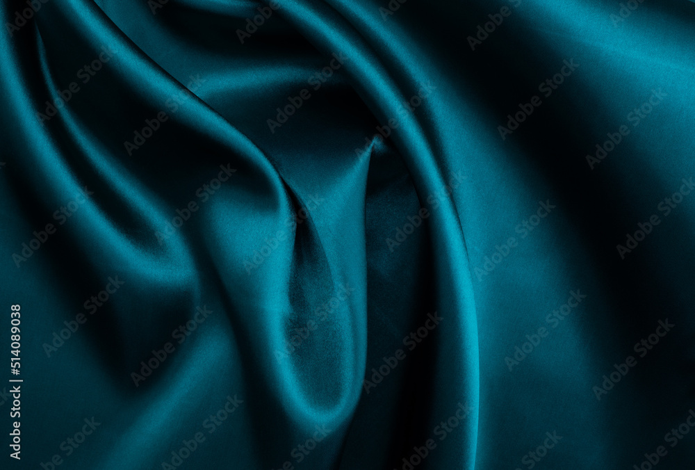 Fototapeta premium blue fabric texture background, abstract, closeup texture of cloth