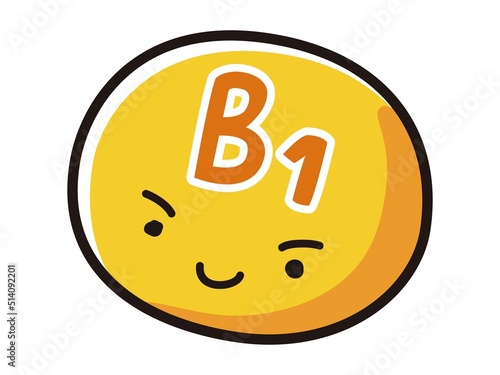 ビタミンB1のキャラクターのイラスト