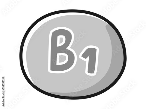 ビタミンB1のキャラクターのイラスト