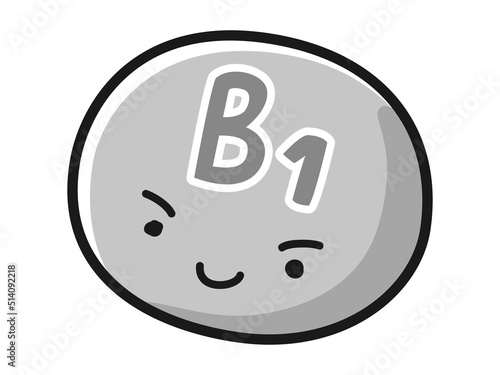 ビタミンB1のキャラクターのイラスト