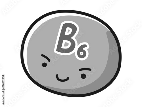 ビタミンB6のキャラクターのイラスト