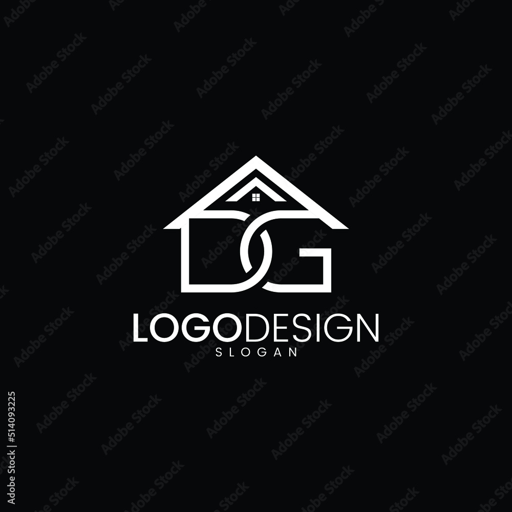 Abstract initial letter D and G logo, usable for branding and business logo vector.