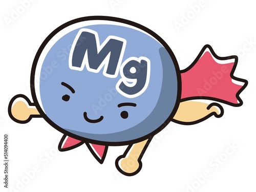 Mg(マグネシウム)のキャラクターのイラスト