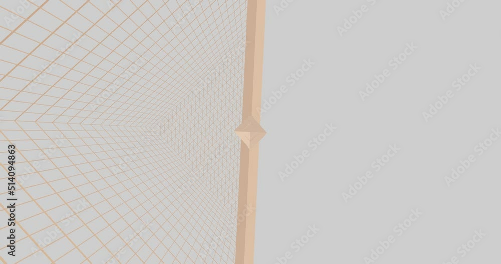 3d render with a beige triangular mesh on a gray background 3d render with a beige triangular mesh on a gray background