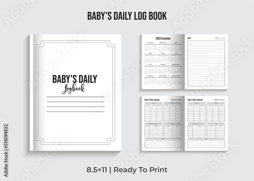 Baby's Daily Log Book, Daily Log For Baby
 (ID: 514094832)