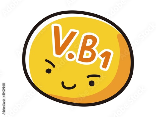 ビタミンB1のキャラクターのイラスト