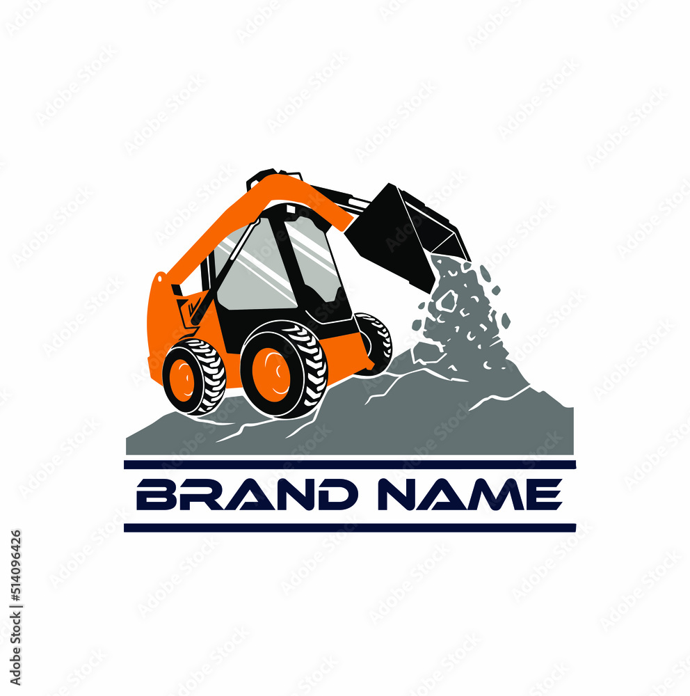 Skid Steer and Compact Track Loader Logo Stock Vector Adobe Stock