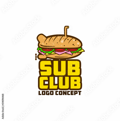 Submarine Club Sandwich with Periscope Logo  