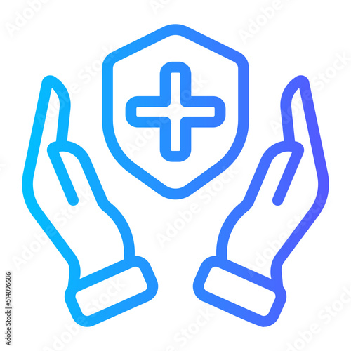 medical insurance gradient icon