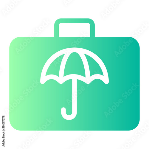 baggage insurance gradient icon
