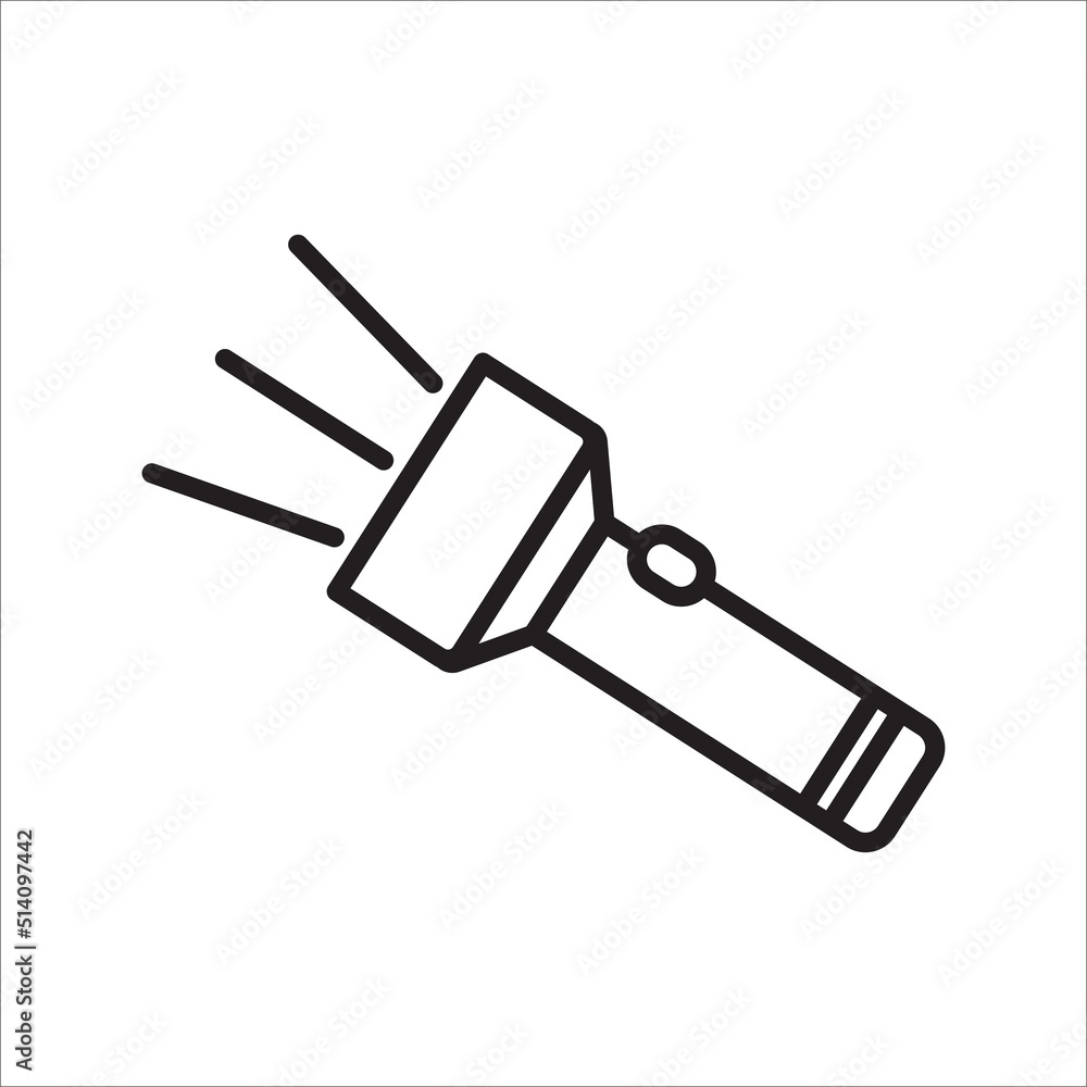 flashlight icon vector design template flashlight icon vector design template