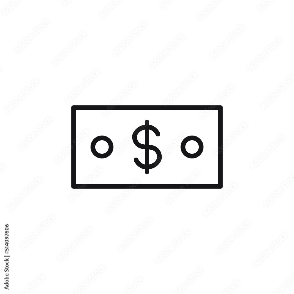 dollar icon. Isolated money sign, vector illustration dollar icon. Isolated money sign, vector illustration