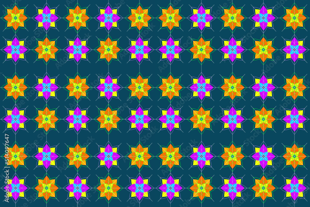 Ethnic geometric patterns blend seamlessly with nature. Designed for backgrounds, carpets, wallpaper, clothing, batik, fabrics and coloring books. Ethnic geometric patterns blend seamlessly with nature. Designed for backgrounds, carpets, wallpaper, clothing, batik, fabrics and coloring books.