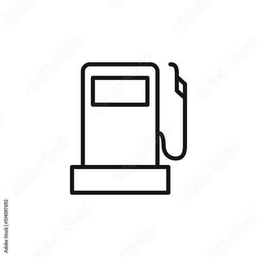 gas station icon logo template. gas station line icon illustration