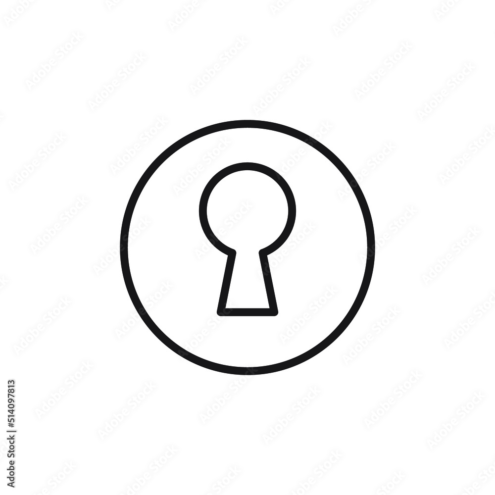 Keyhole icon. Security, protection concept. Isolated keyhole vector illustration Keyhole icon. Security, protection concept. Isolated keyhole vector illustration