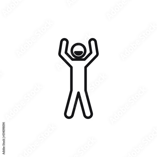 happy line icon. happy vector illustration. happy people