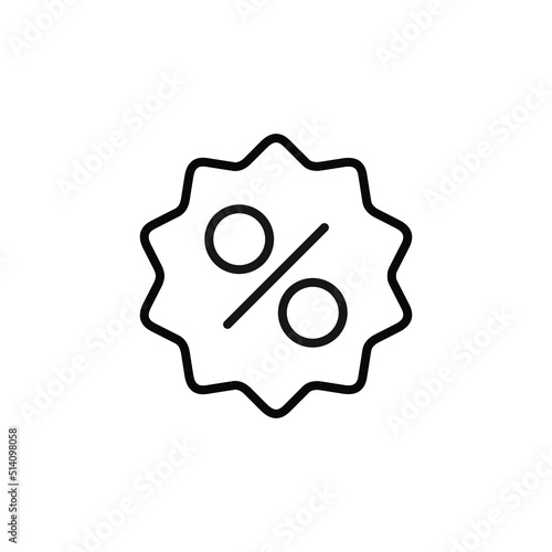 Percent line icon. Vector symbol in trendy flat style on white background. Finance sings for design.