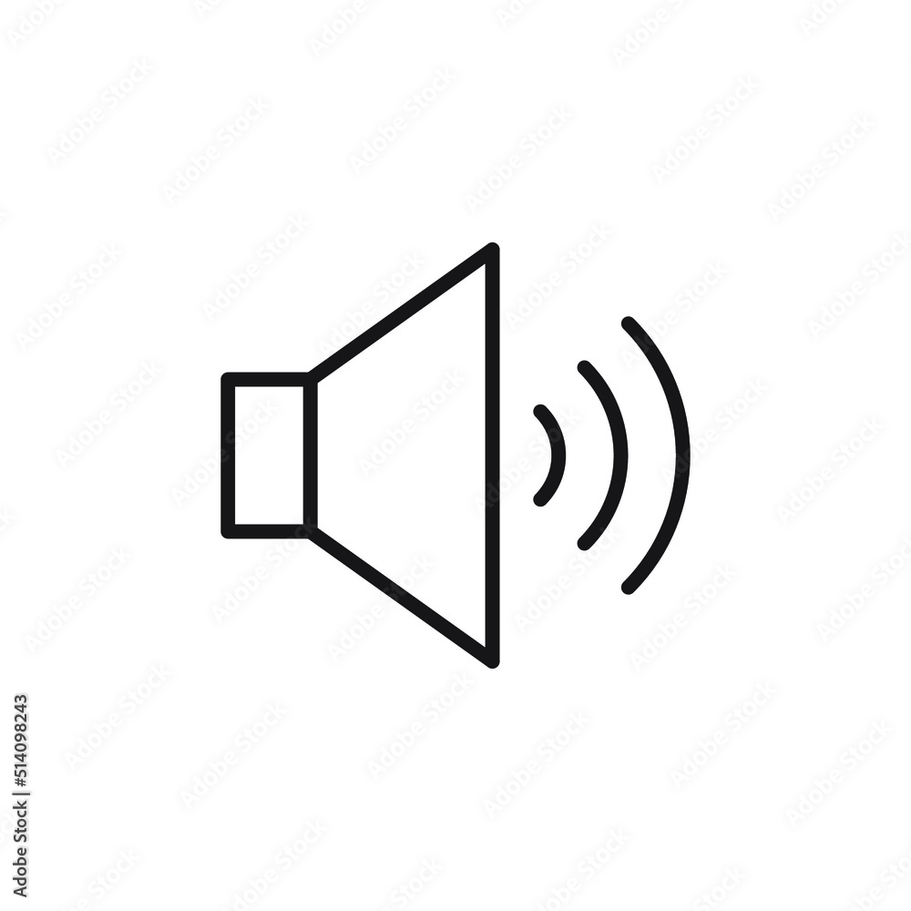 Speaker vector icon. symbol for website Computer and mobile vector Speaker vector icon. symbol for website Computer and mobile vector