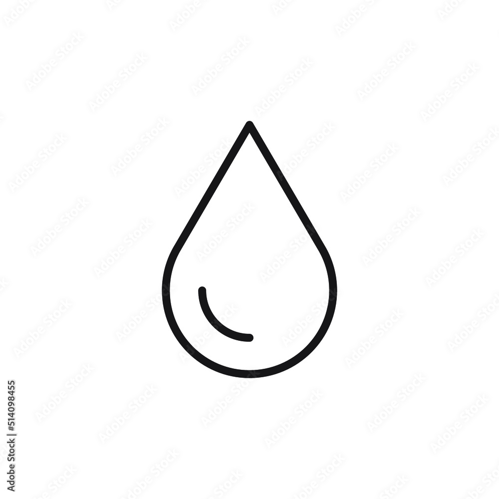 water drop on a white background, line water drop vector water drop on a white background, line water drop vector