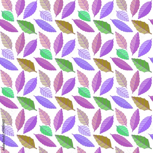 Autumn floral seamless geometric leaves pattern for fabrics and wrapping paper and clothes and kids and notebooks