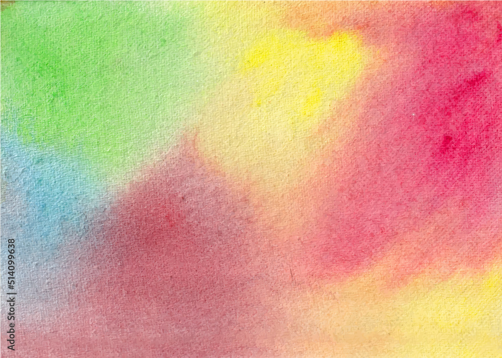 Abstract colorful watercolor for background, It is hand-drawn.
