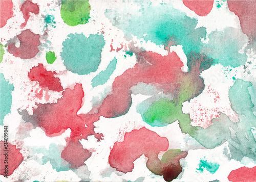 Abstract colorful watercolor for background, It is hand-drawn. © Creative Canvass