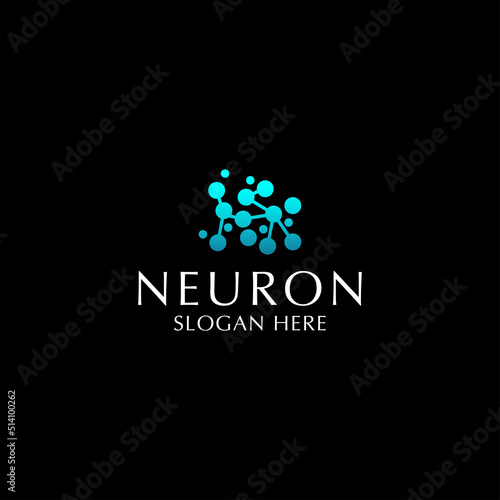Neuron logo design icon template