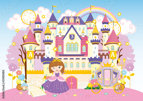 Fairy Tale castle and Beautiful princess © Riczdodo