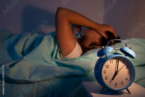 Teen girl hates waking up early in the morning.Beautiful girl feeling bad, she has menstrual pain and suffering from headache, emotions and stress