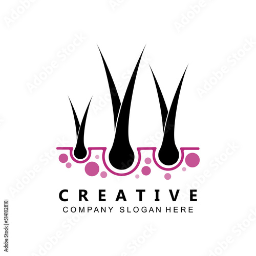 hair care logo vector icon skin health illustration design concept