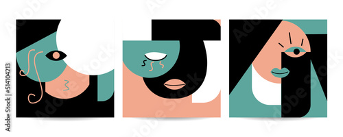 Actors And Puppets vector illustration. Scene with actors in the theater with their hand puppets. People and puppets modern art vector illustration.