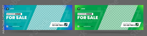 home sale real estate Facebook cover or timeline cover or web banner design template