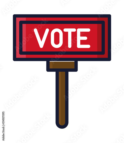 elections vote placard