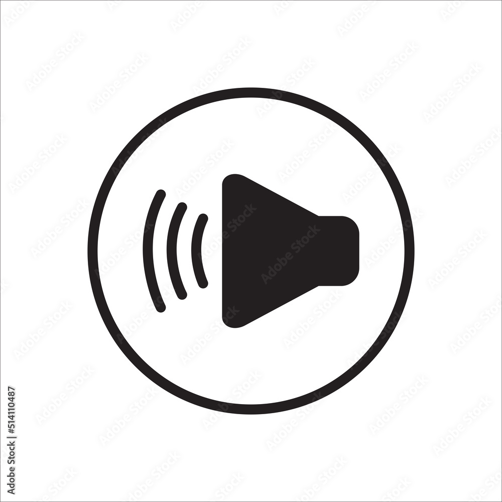 volume button icon vector design template volume button icon vector design template