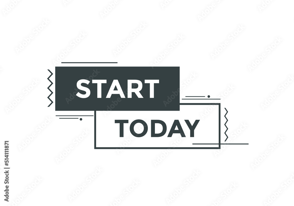 Start today button. social media post design. Colorful banner template
Start today button. social media post design. Colorful banner template