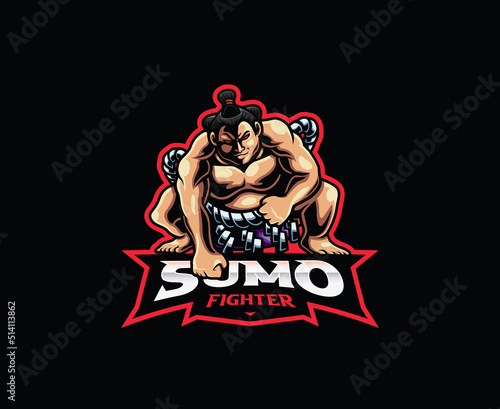 Sumo mascot logo design