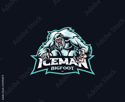 Yeti mascot logo design
