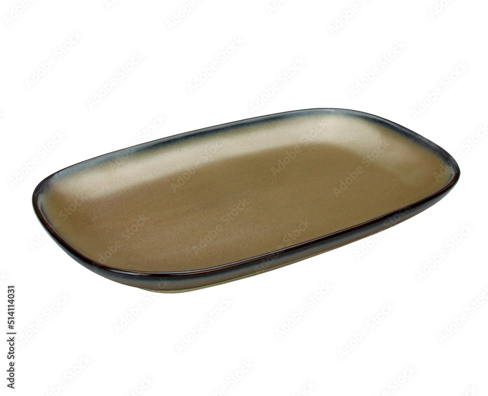 Empty porcelain, Ceramic plate isolated on white background Empty porcelain, Ceramic plate isolated on white background