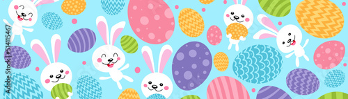Funny Easter bunny. Happy Easter holiday concept. 3d illustration