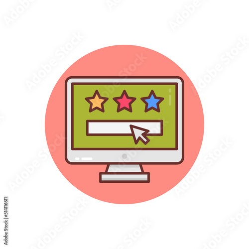 Rating icon in vector. Logotype