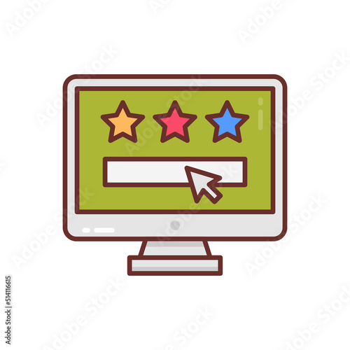 Rating icon in vector. Logotype