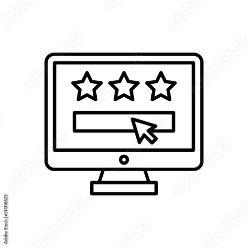 Rating icon in vector. Logotype