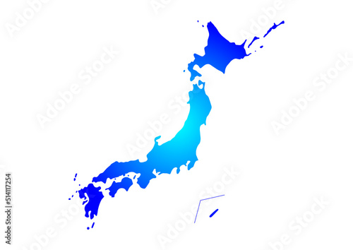 冷たい日本列島　青